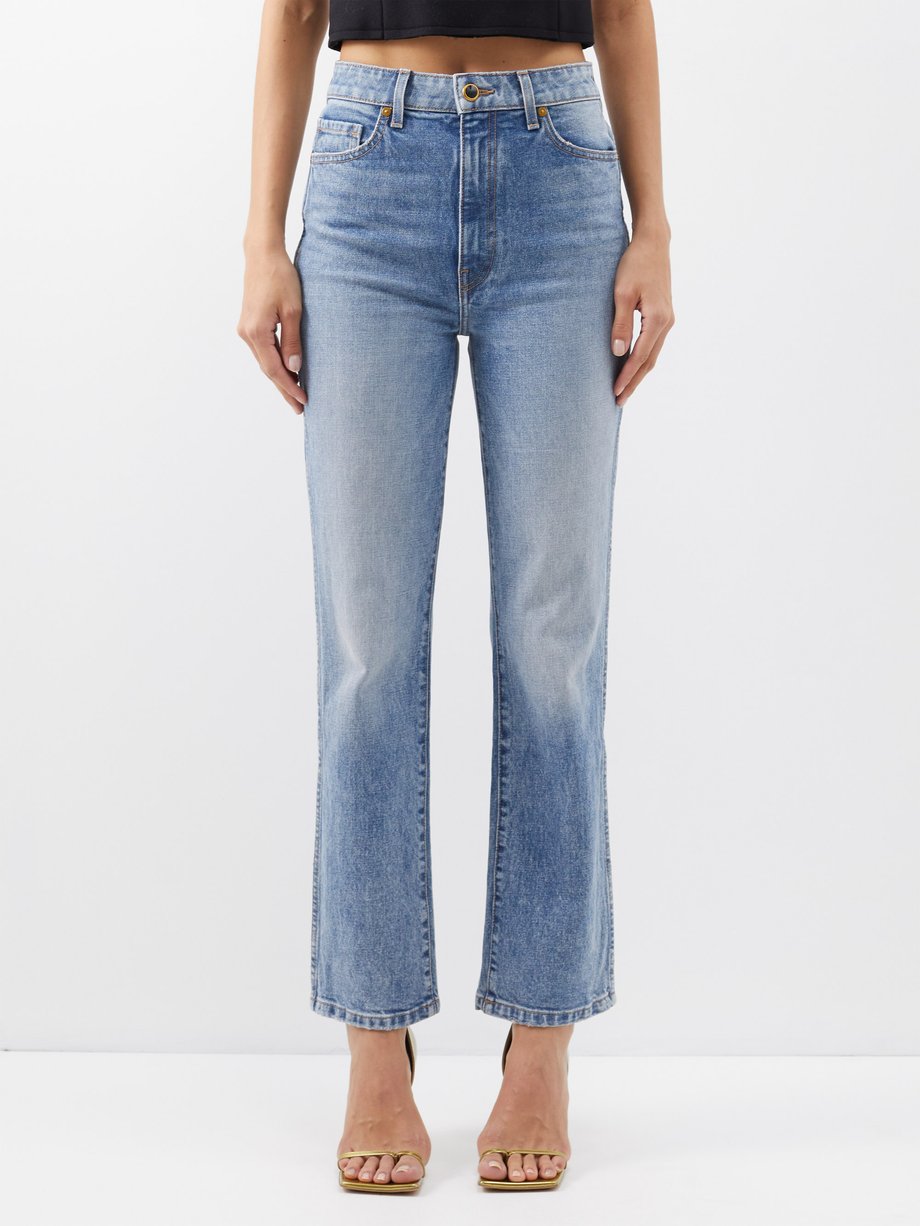 Blue Abigail straight-leg jeans | Khaite | MATCHES UK