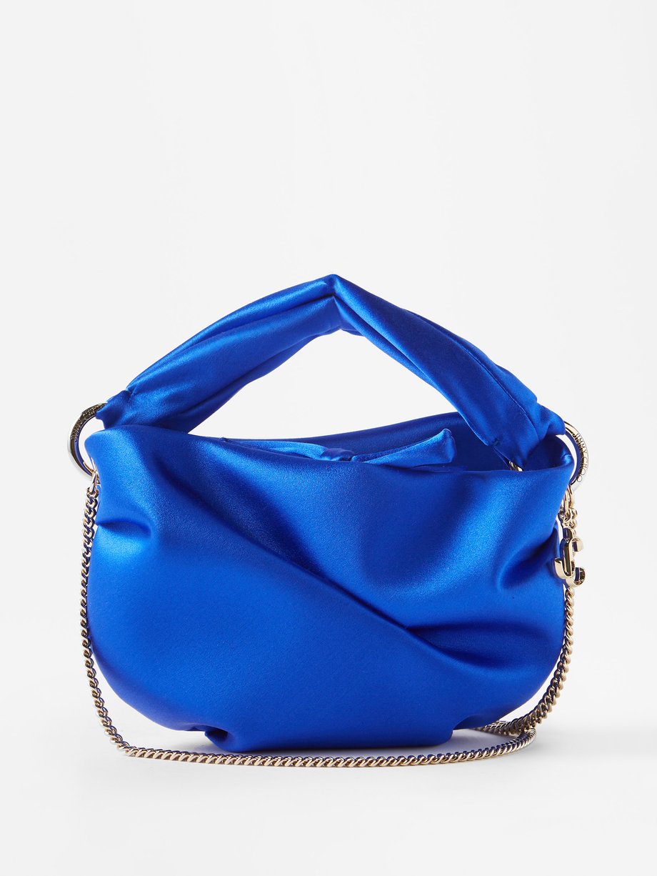 Blue Bonny satin clutch bag | Jimmy Choo | MATCHESFASHION UK