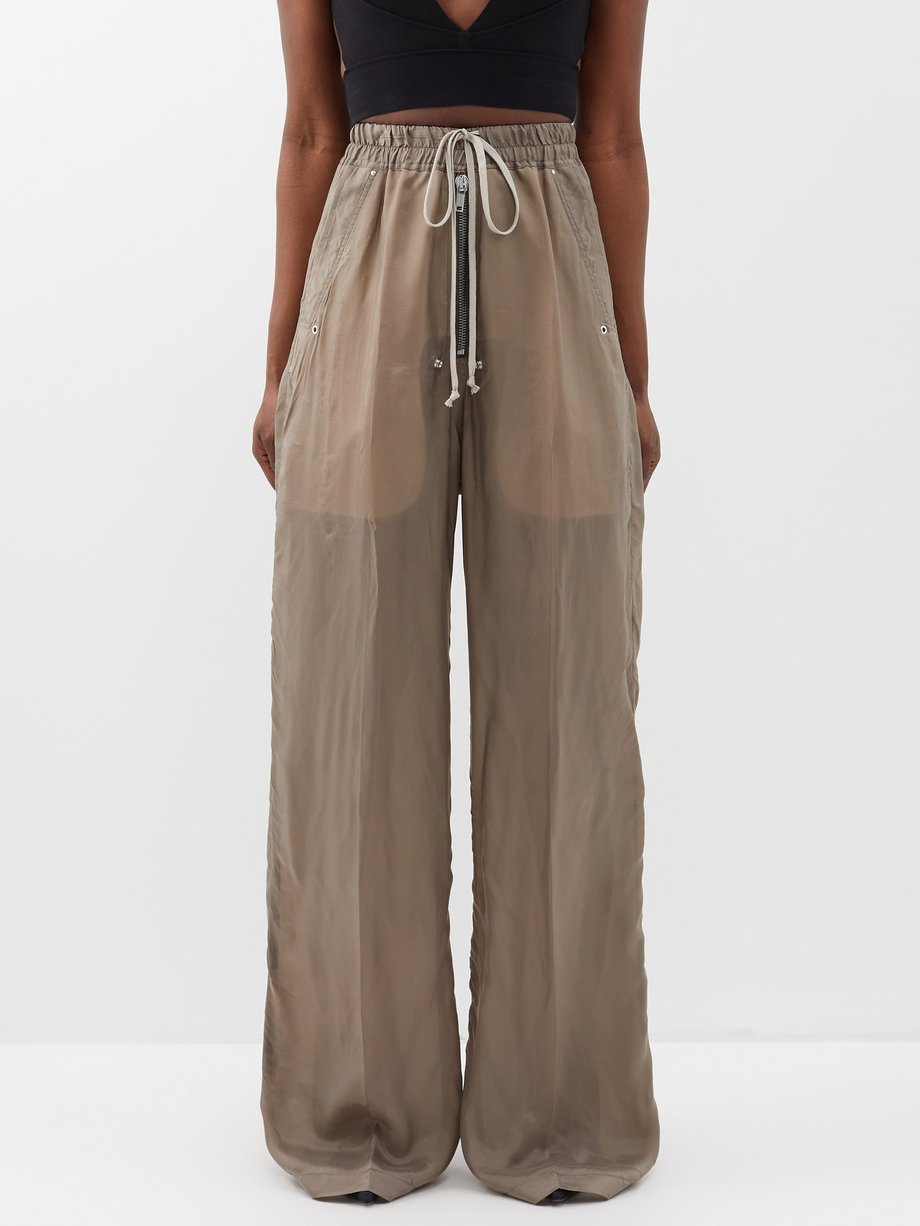 Geth Belas drawstring-waist cupro trousers video