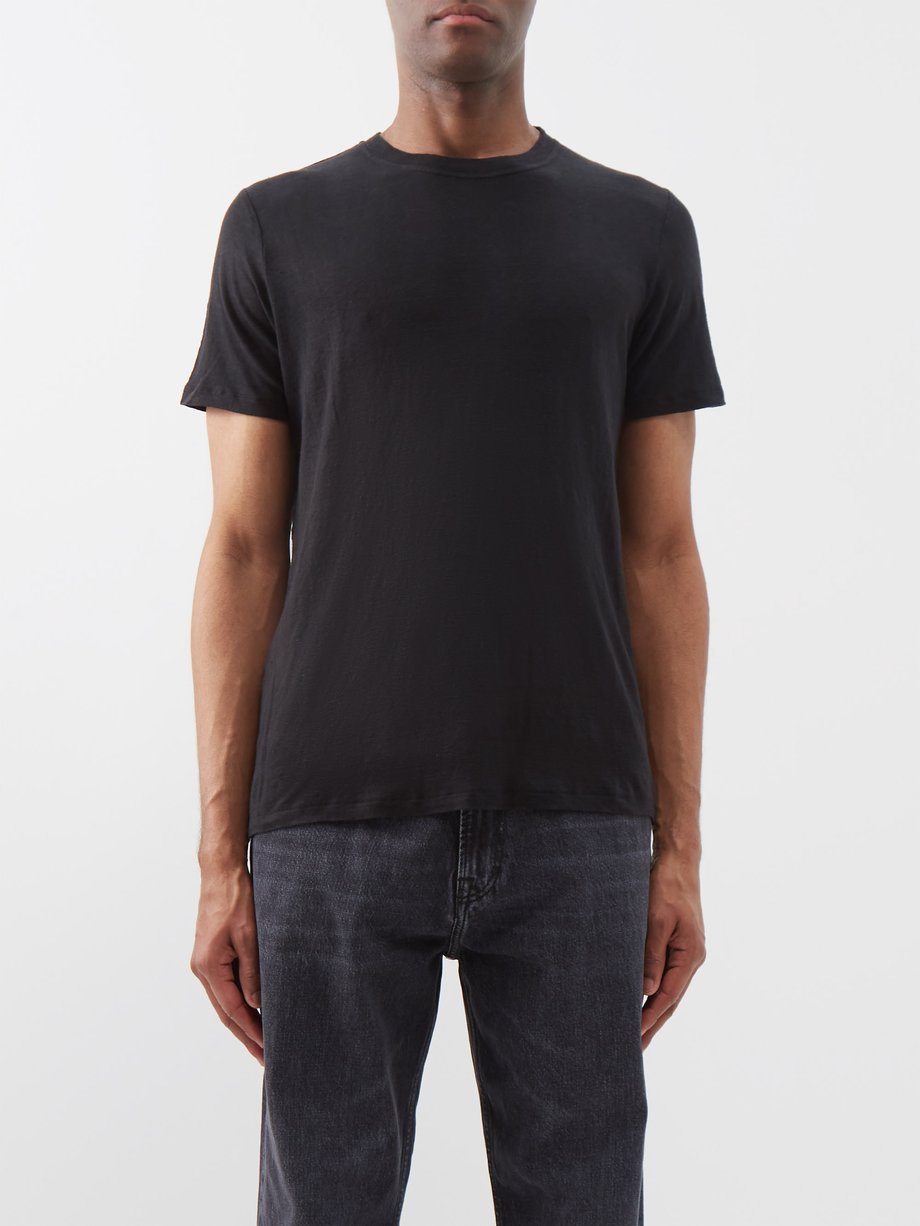 Black Leon linen-jersey T-shirt | Isabel Marant | MATCHES UK