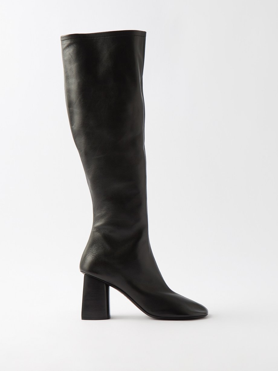 Black Glove 80 leather over-the-knee boots | Balenciaga | MATCHES UK