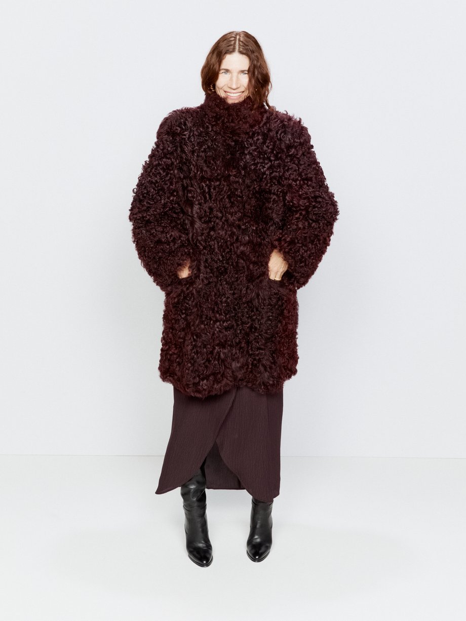 Raey Stand-collar curly shearling coat