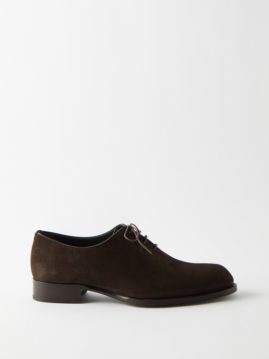 Brown Cardinal suede Oxford shoes | Brioni | MATCHESFASHION UK