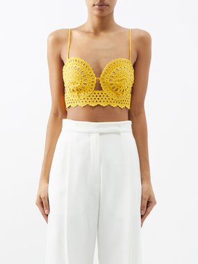 Stella McCartney Broderie anglaise crop top