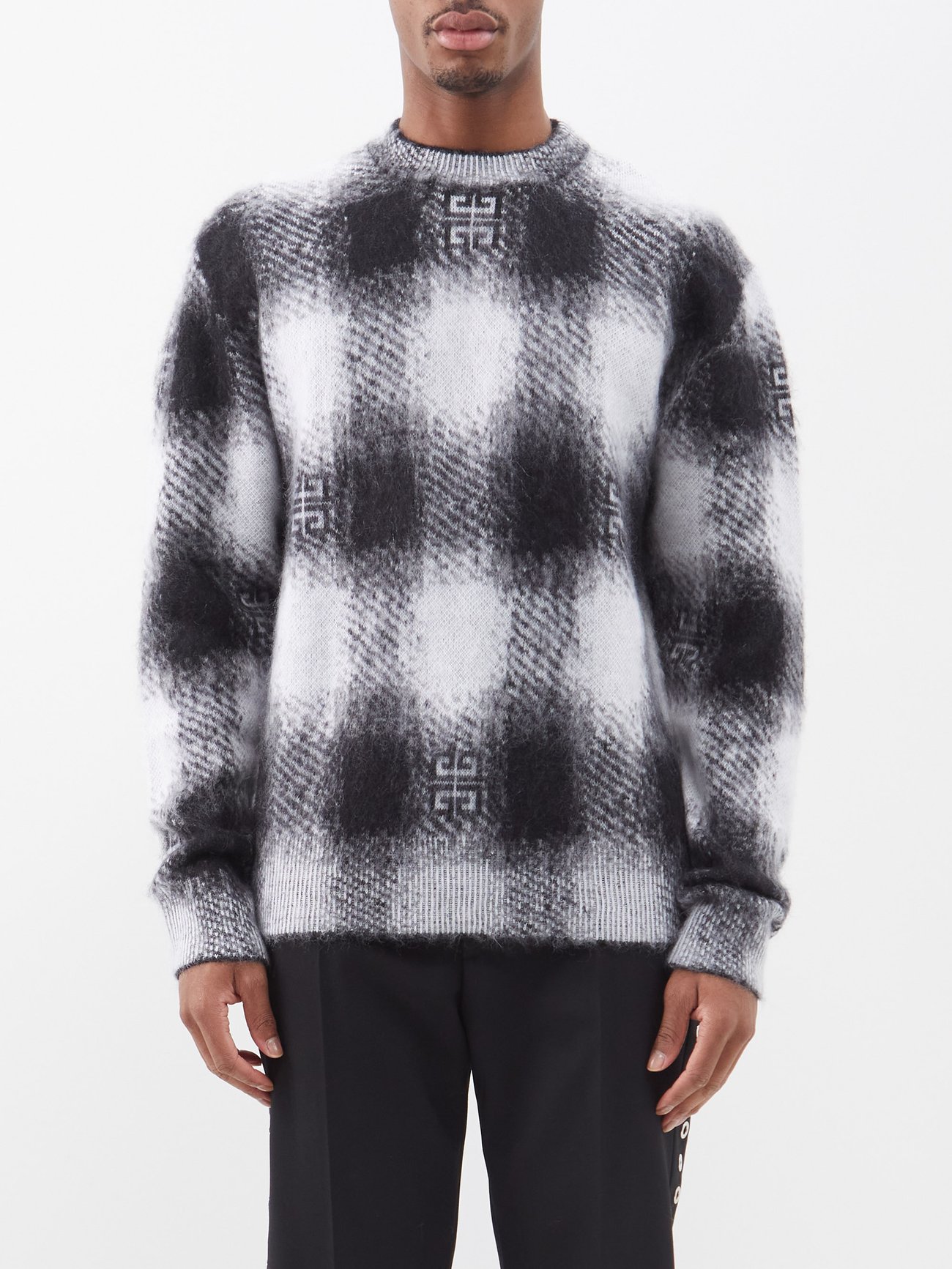 Black 4G-jacquard mohair-blend sweater | Givenchy | MATCHESFASHION UK