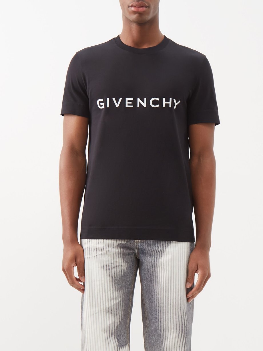 Black Logo-print slim-fit cotton-jersey T-shirt | Givenchy | MATCHESFASHION  US