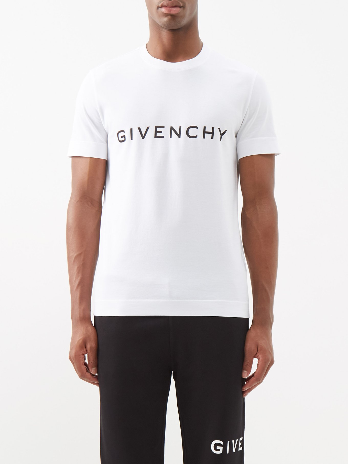 White Logo-print cotton-jersey T-shirt | Givenchy | MATCHESFASHION US