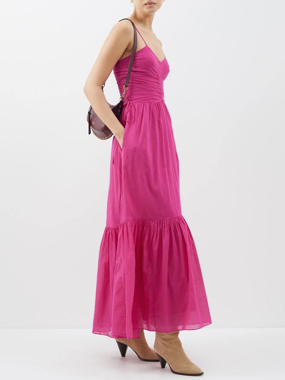 Pink cotton dress | Isabel Marant Étoile MATCHESFASHION US
