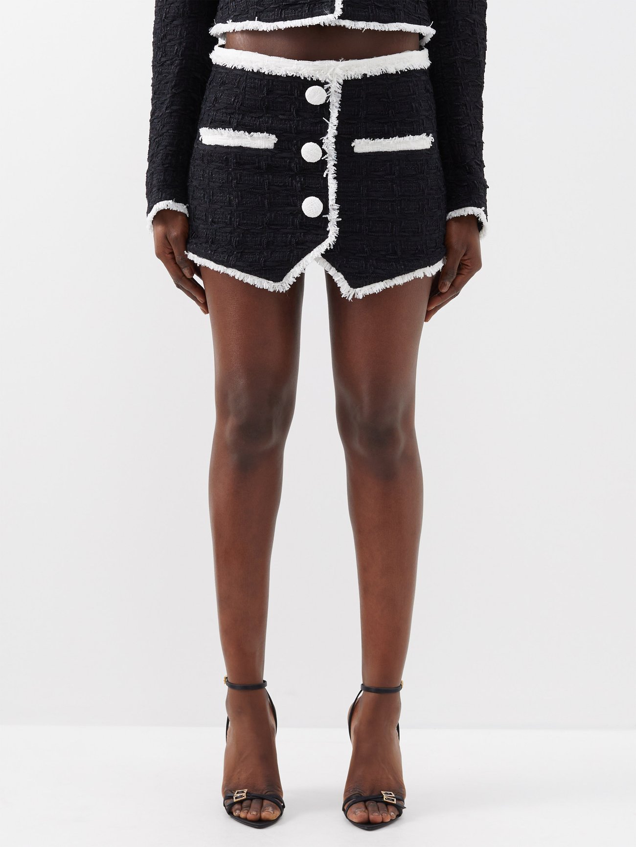 Black Tweed mini skirt, Balmain