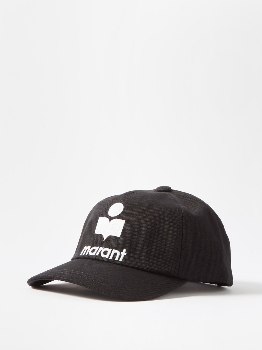 Black Tyron logo-embroidered cotton-canvas cap | Isabel Marant ...