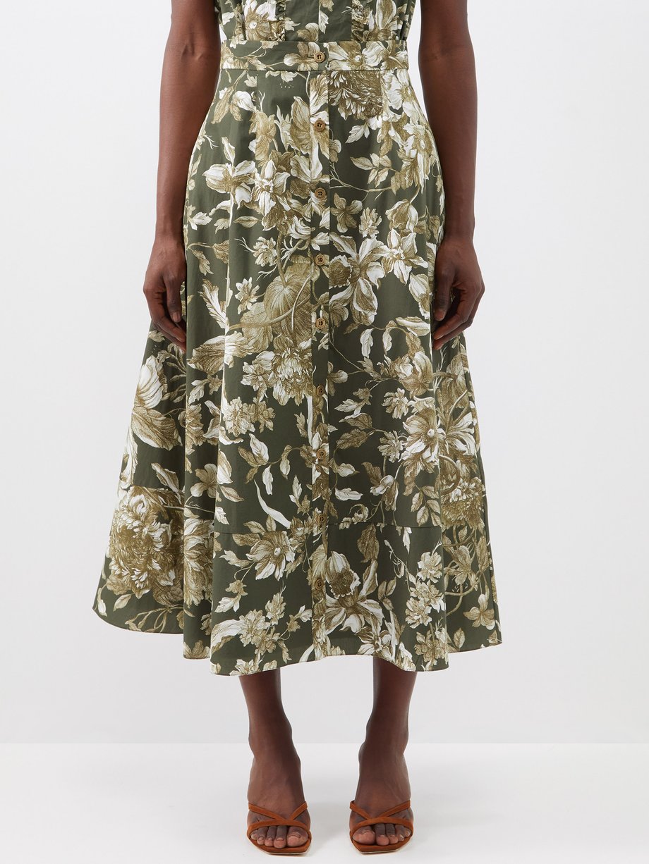 Floral midi skirt clearance pattern