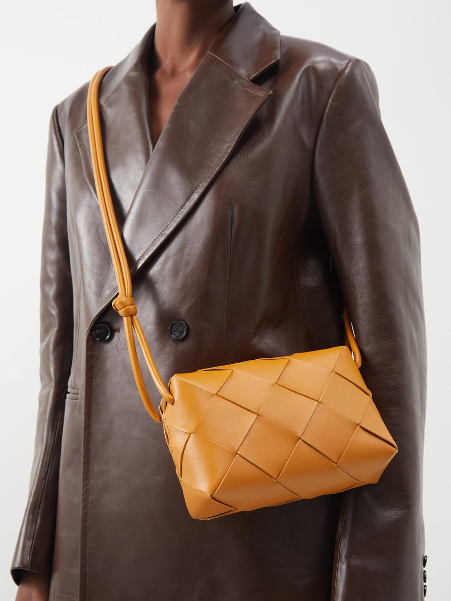Tan Cassette Intrecciato-leather cross-body bag | Bottega Veneta ...