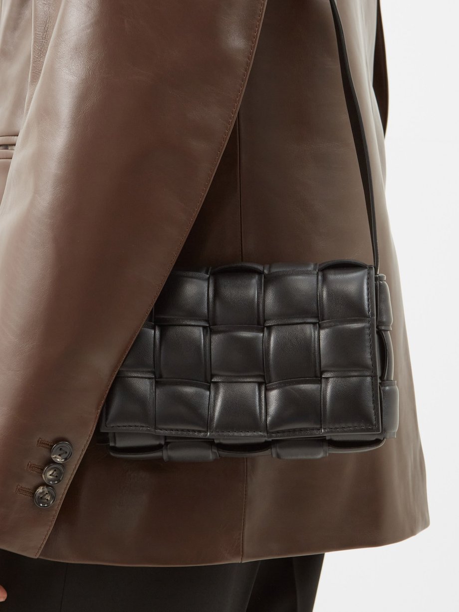 Cassette small padded intrecciato leather shoulder bag