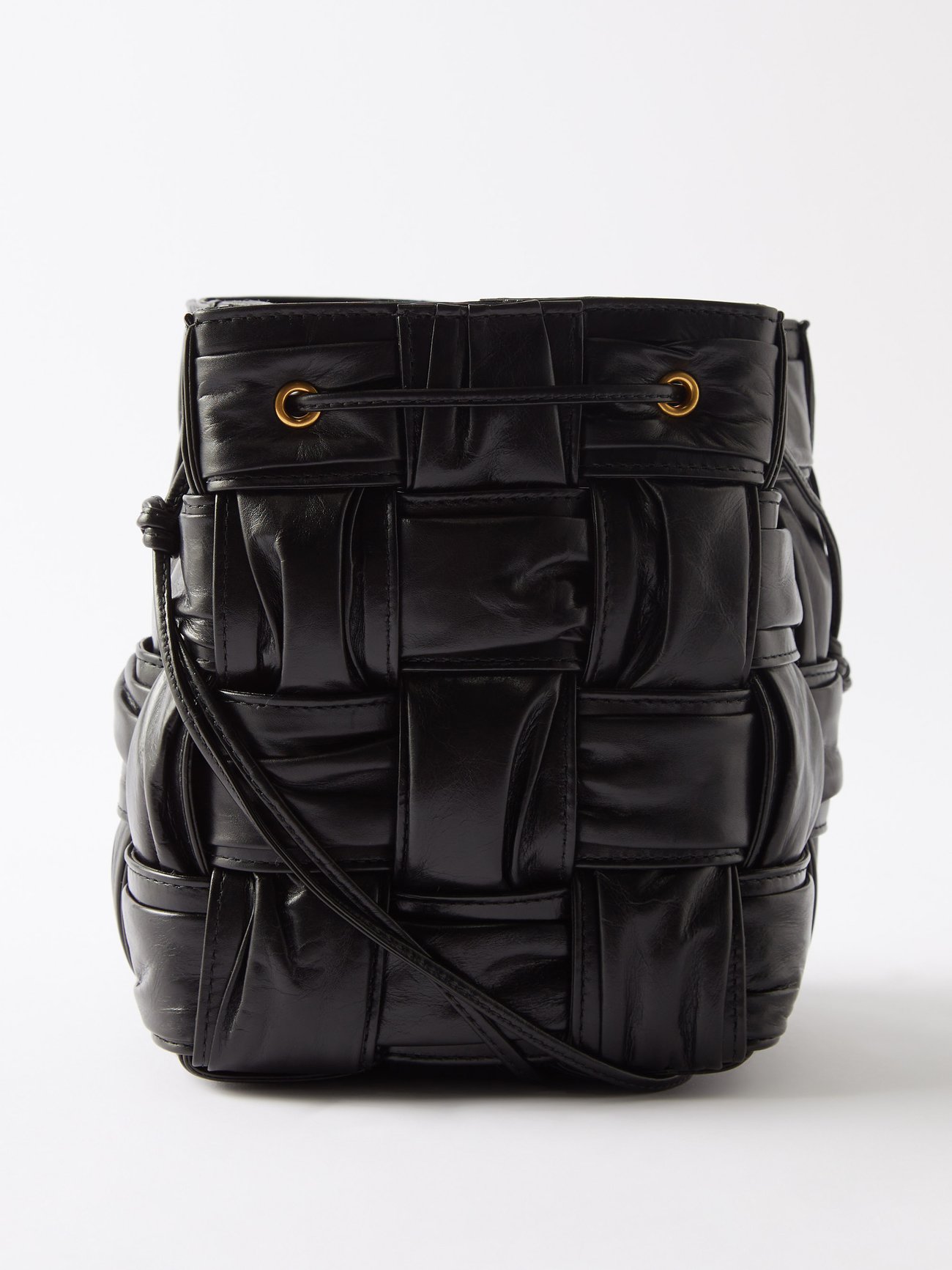 Bottega Veneta® Small Intrecciato Bucket Bag in Black. Shop online