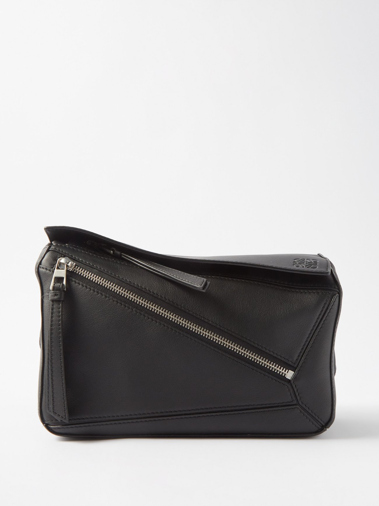 Small Puzzle Belt Bag in Black - Loewe
