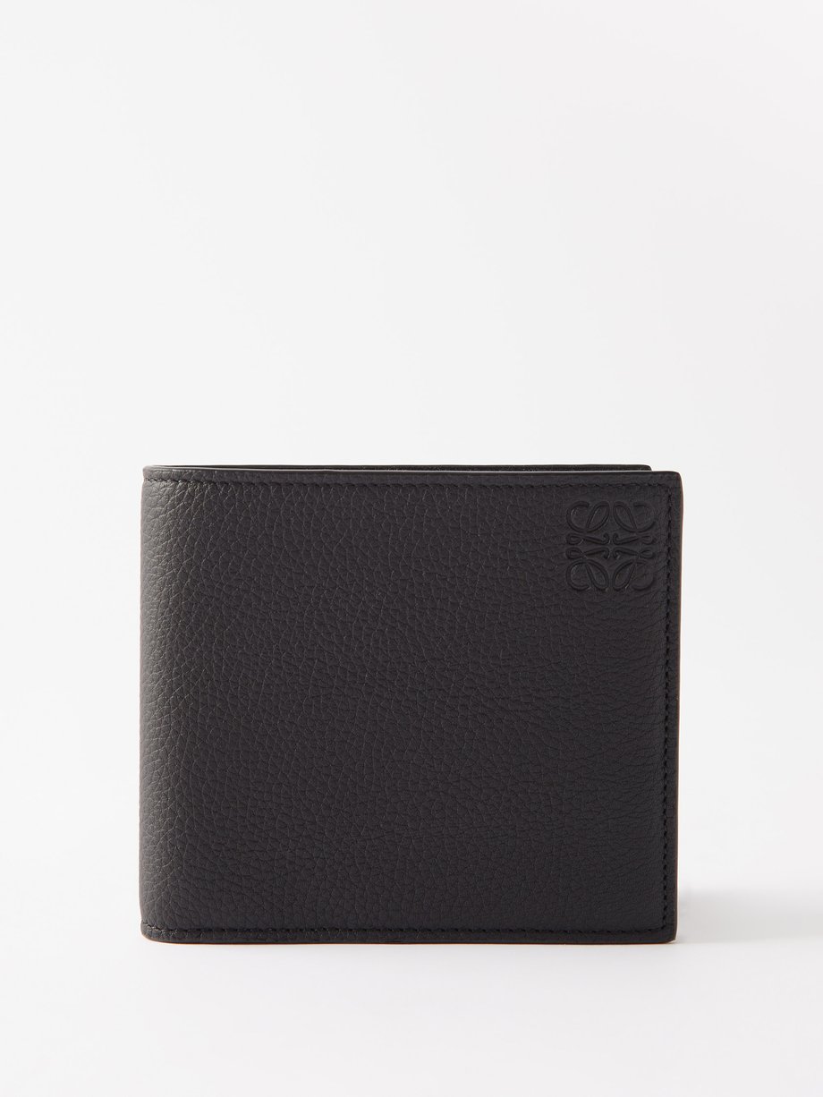 Black Anagram-debossed grained-leather bi-fold wallet | LOEWE | MATCHES UK