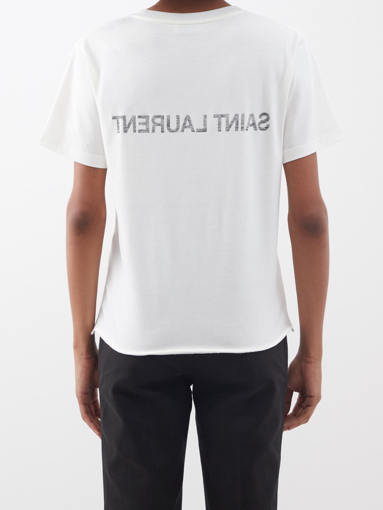 Men's Reverse Logo T-shirt by Saint Laurent