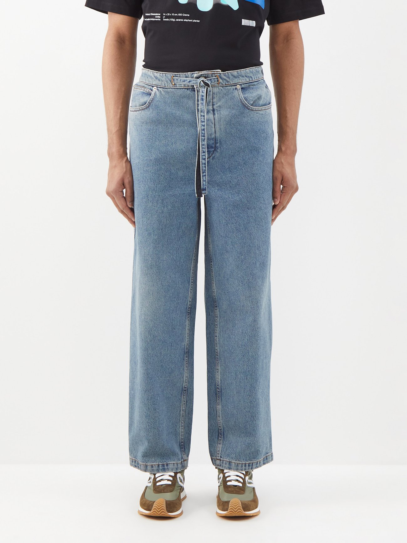 Mid-rise drawstring jeans | LOEWE | US