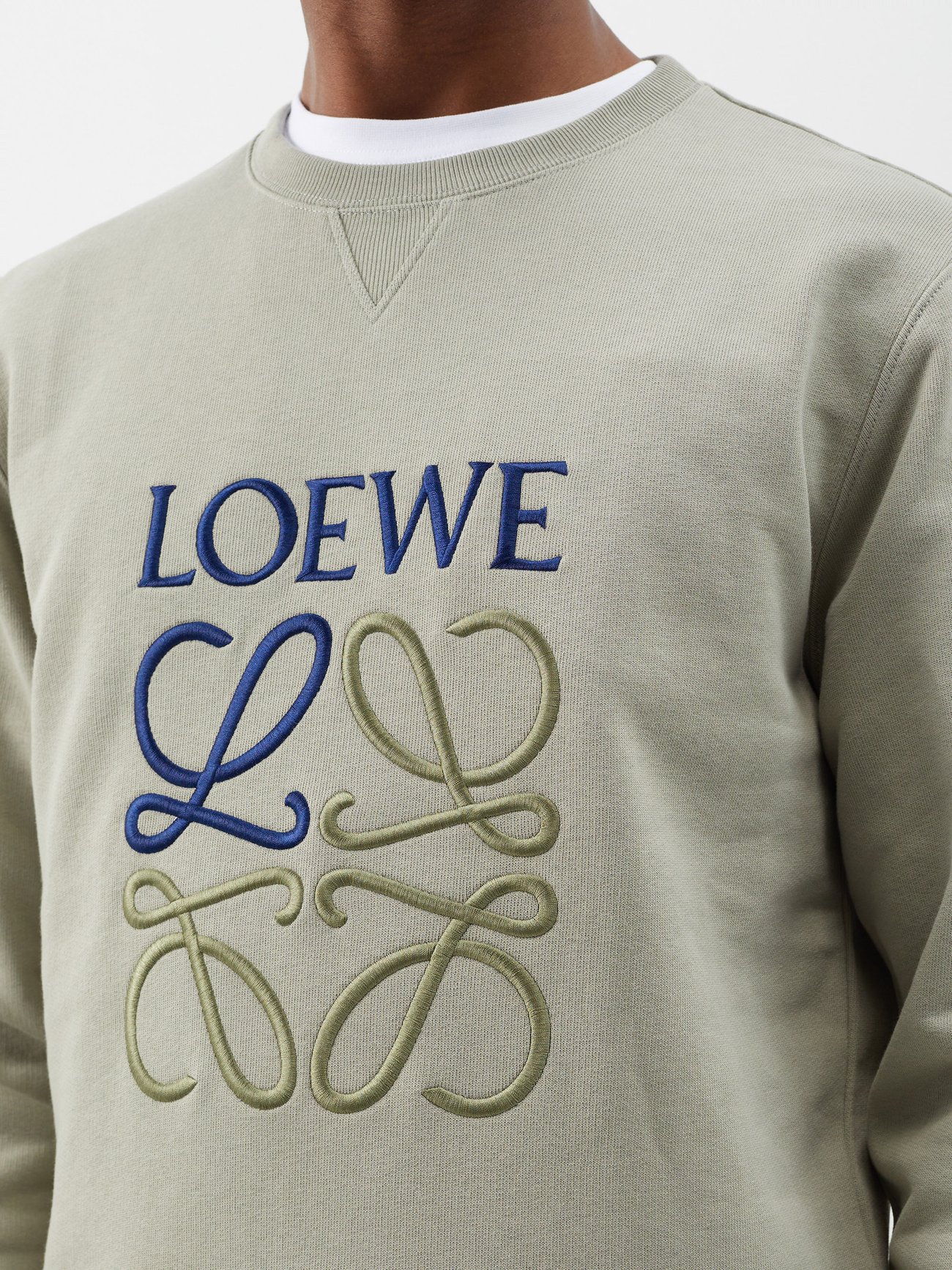 Sweatshirt Loewe Green size L International in Cotton - 32071454