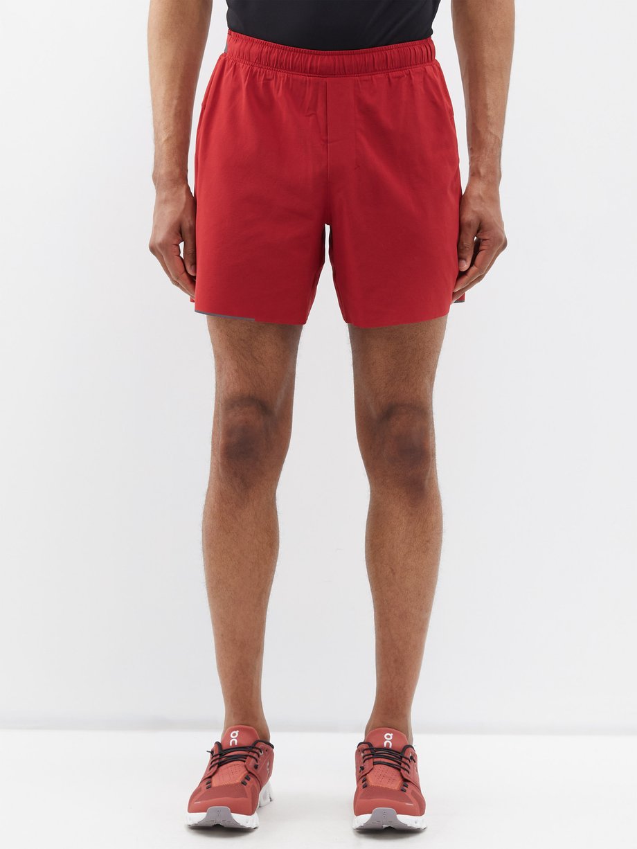 Red Surge recycled fibre-blend 6” running shorts | Lululemon ...
