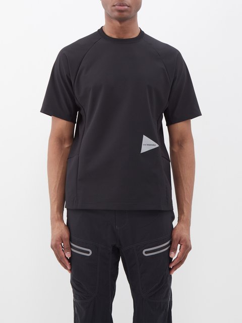 Black Hybrid jersey base-layer T-shirt | And Wander | MATCHES UK