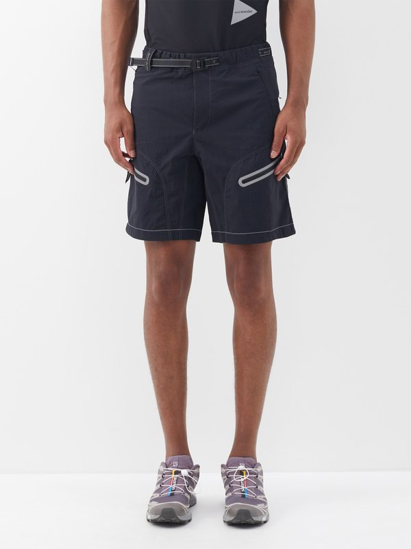 And Wander Reflective-trim nylon-blend shorts