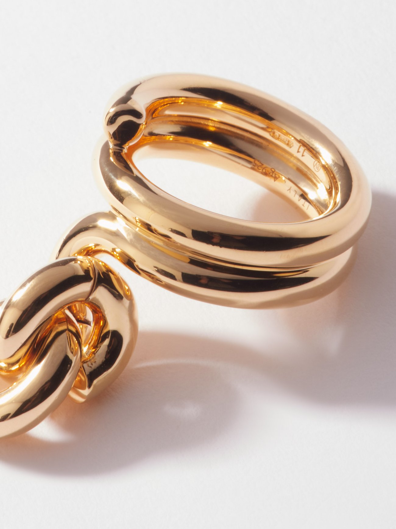 Bottega Veneta - Loop 18kt Gold-Vermeil Bracelet - Womens - Gold