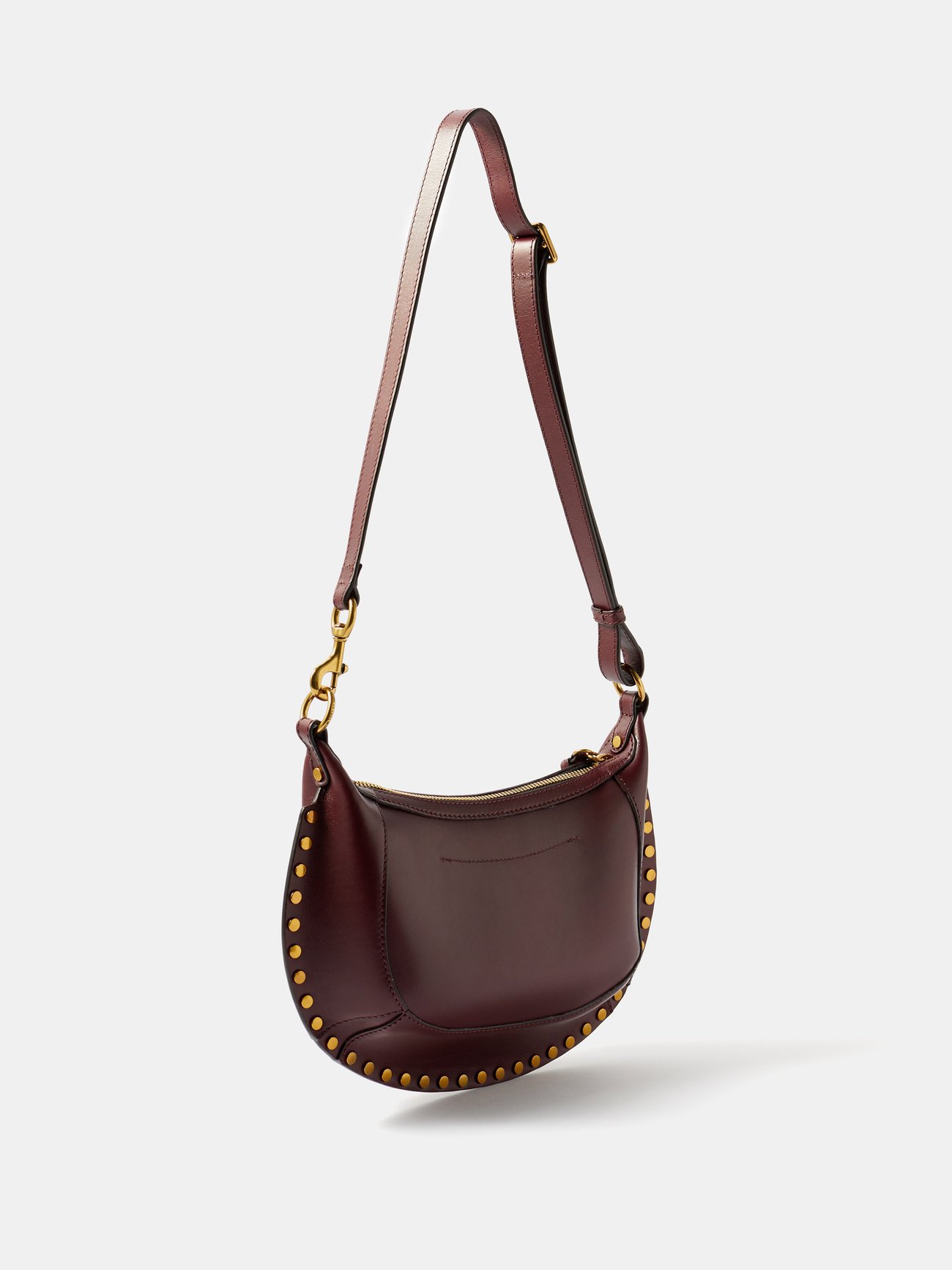 Women's Oskan Moon Leather Shoulder Bag In Taupe