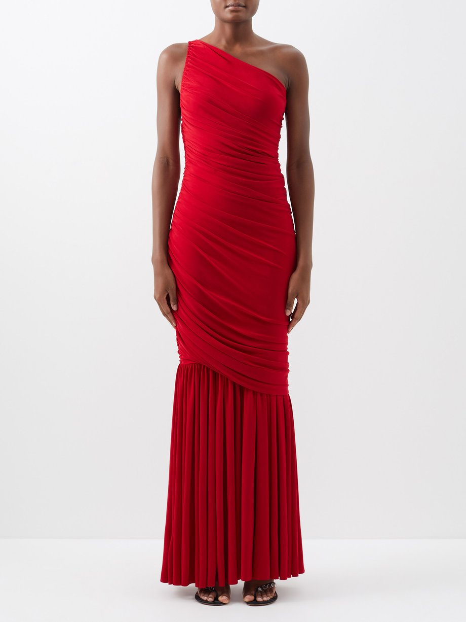 Red Diana fishtail gown | Norma Kamali | MATCHES UK