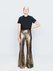 Tiger sequin flared trousers