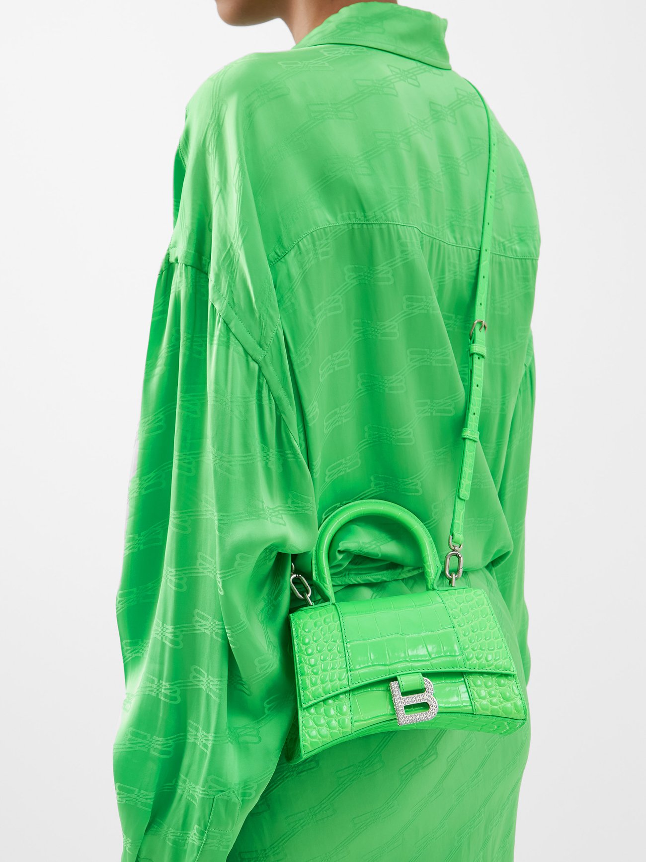 Balenciaga - Hourglass Xs Bag, Women , Green