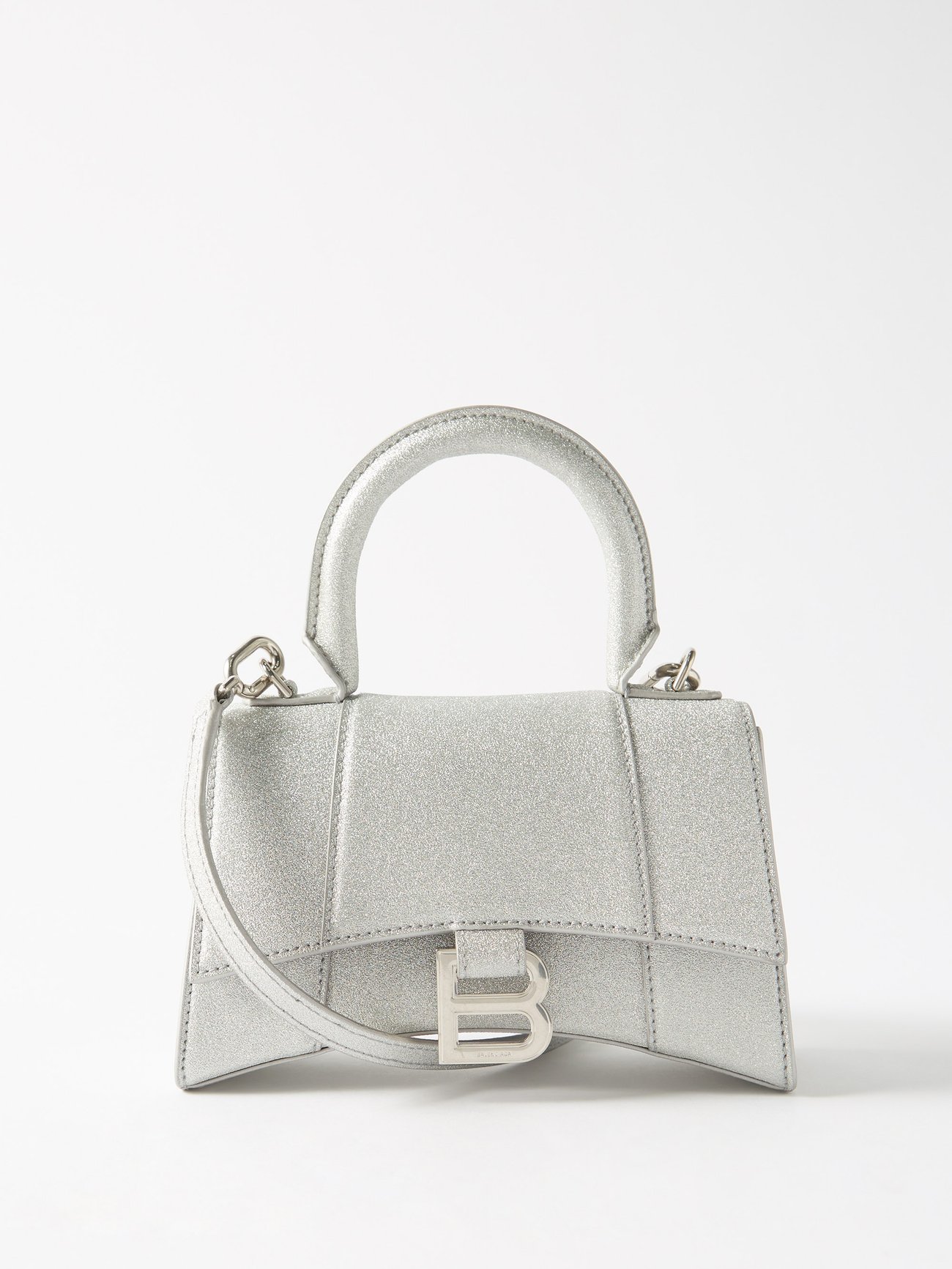 Balenciaga Hourglass crystal-embellished Mini Bag - Grey