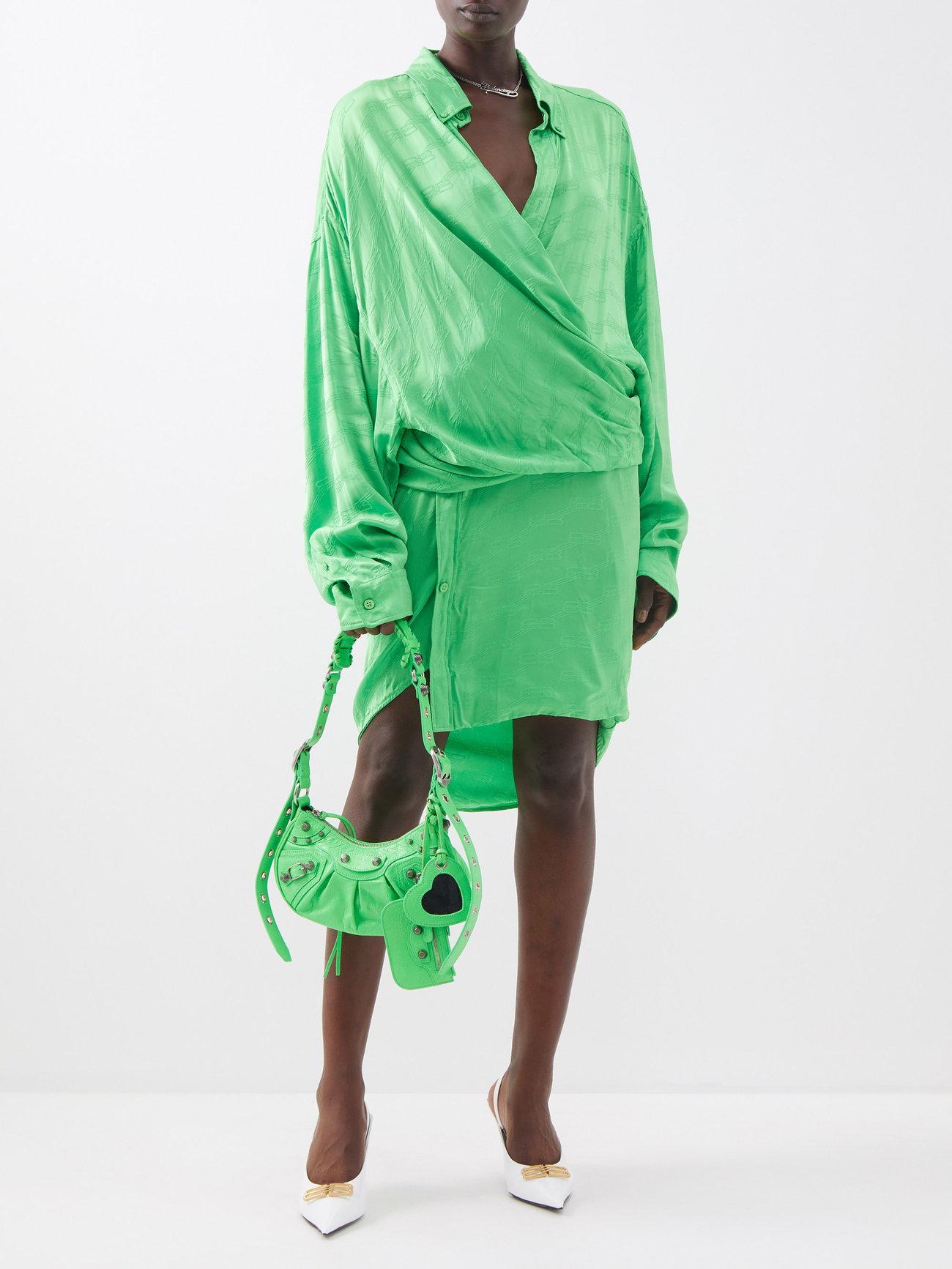 Balenciaga Le Cagole XS Shoulder Bag In Green 6713091VG9Y3809 - Handbags -  Jomashop