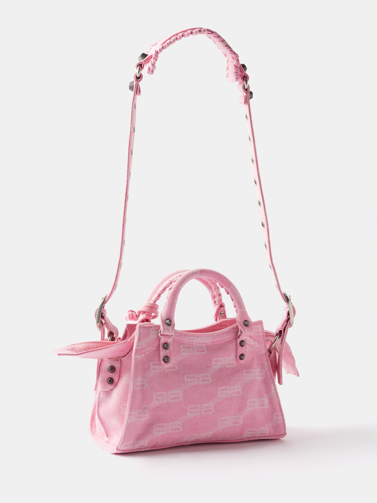 Balenciaga Pink XS Neo Cagole Denim Bag Balenciaga