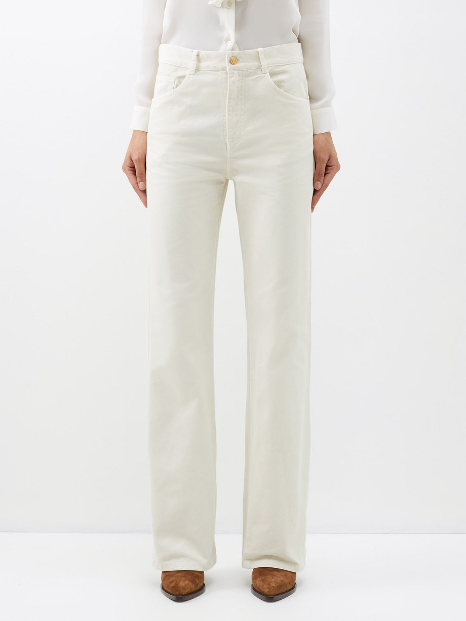 White Mitchell wide-leg jeans | Nili Lotan | MATCHES UK