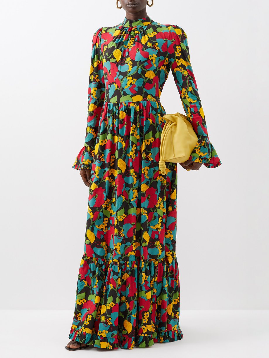 Black Visconti floral stretch-jersey dress | La DoubleJ | MATCHES US
