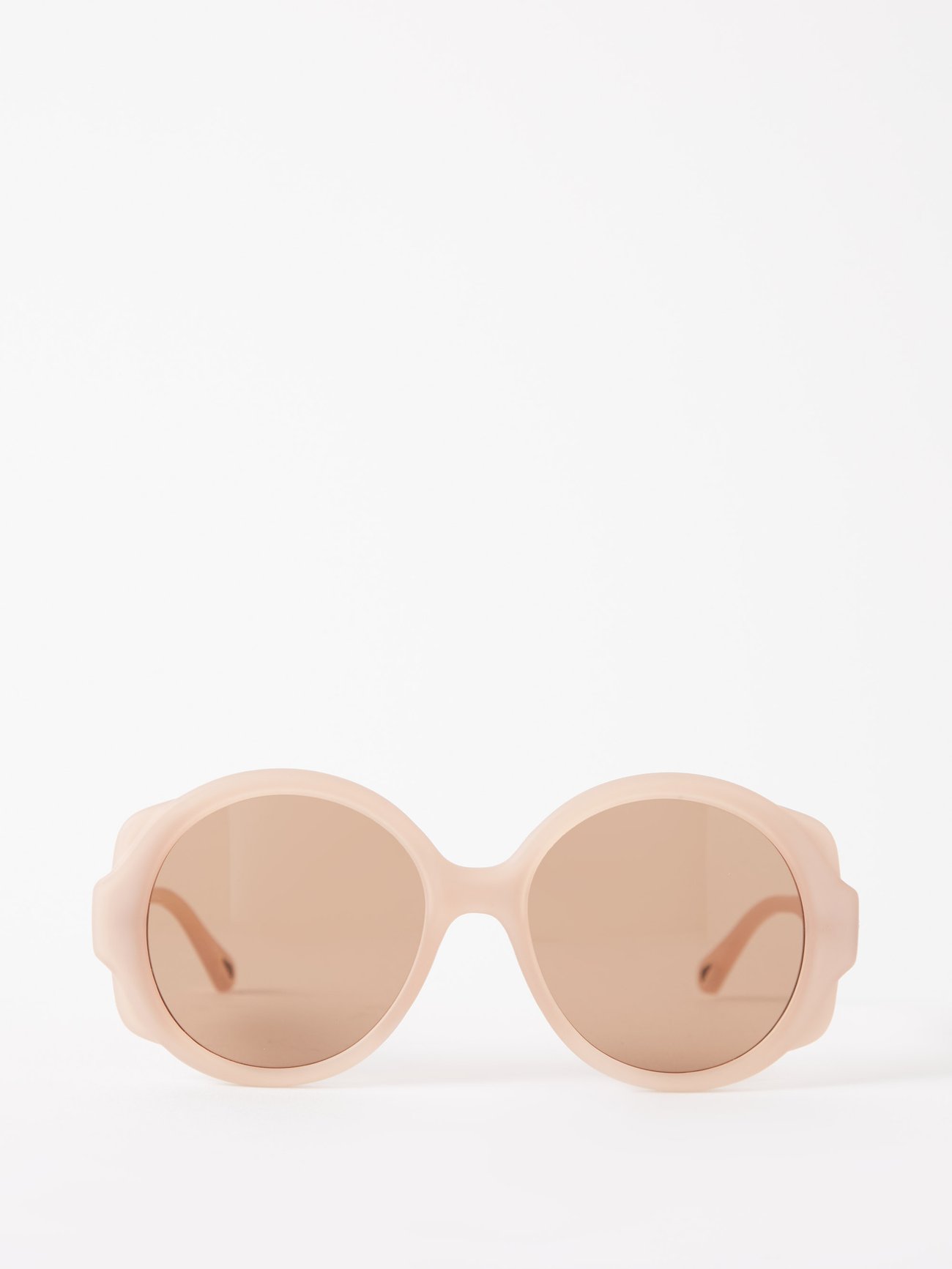 Brown Mirtha round recycled-plastic sunglasses, Chloé