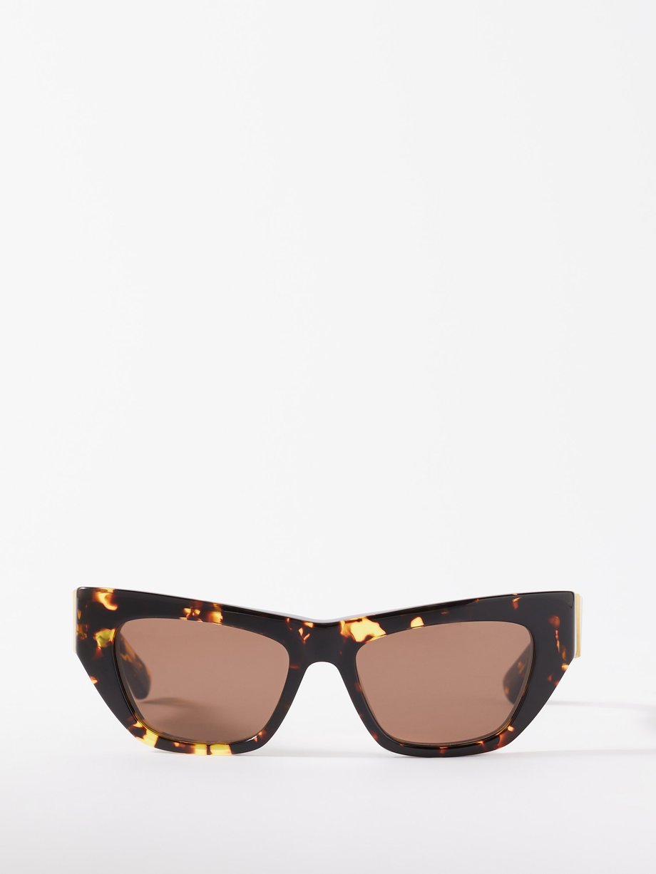 Brown Cat-eye tortoiseshell-acetate sunglasses | Bottega Veneta ...