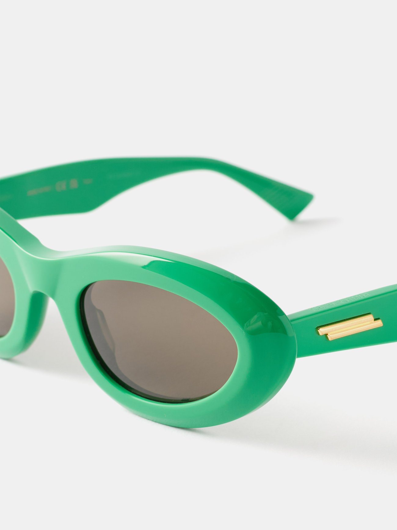 Bottega Veneta Bombe Round Sunglasses - Green - Unisex 