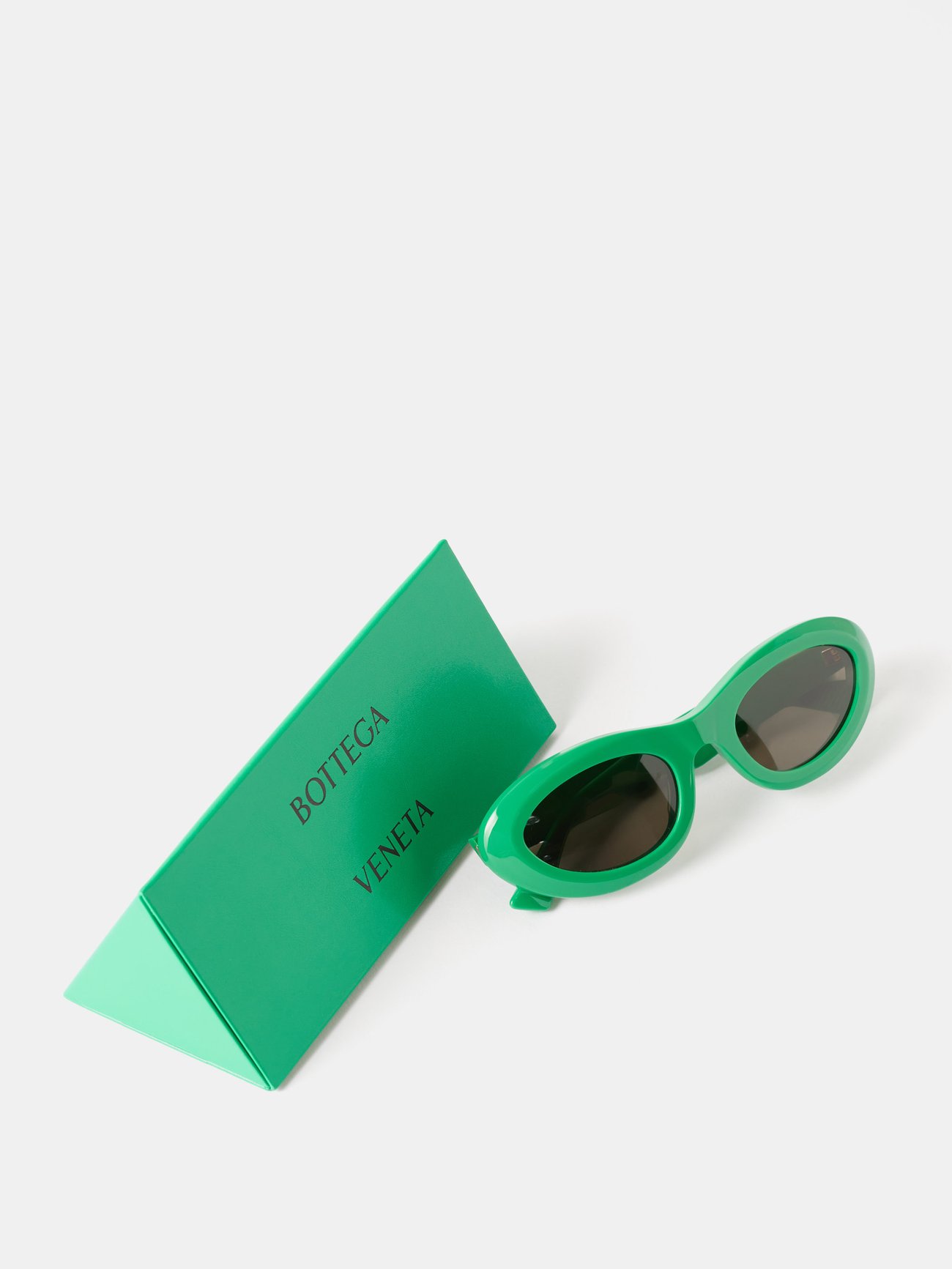 Bottega Veneta Bombe Round Sunglasses - Green - Unisex 