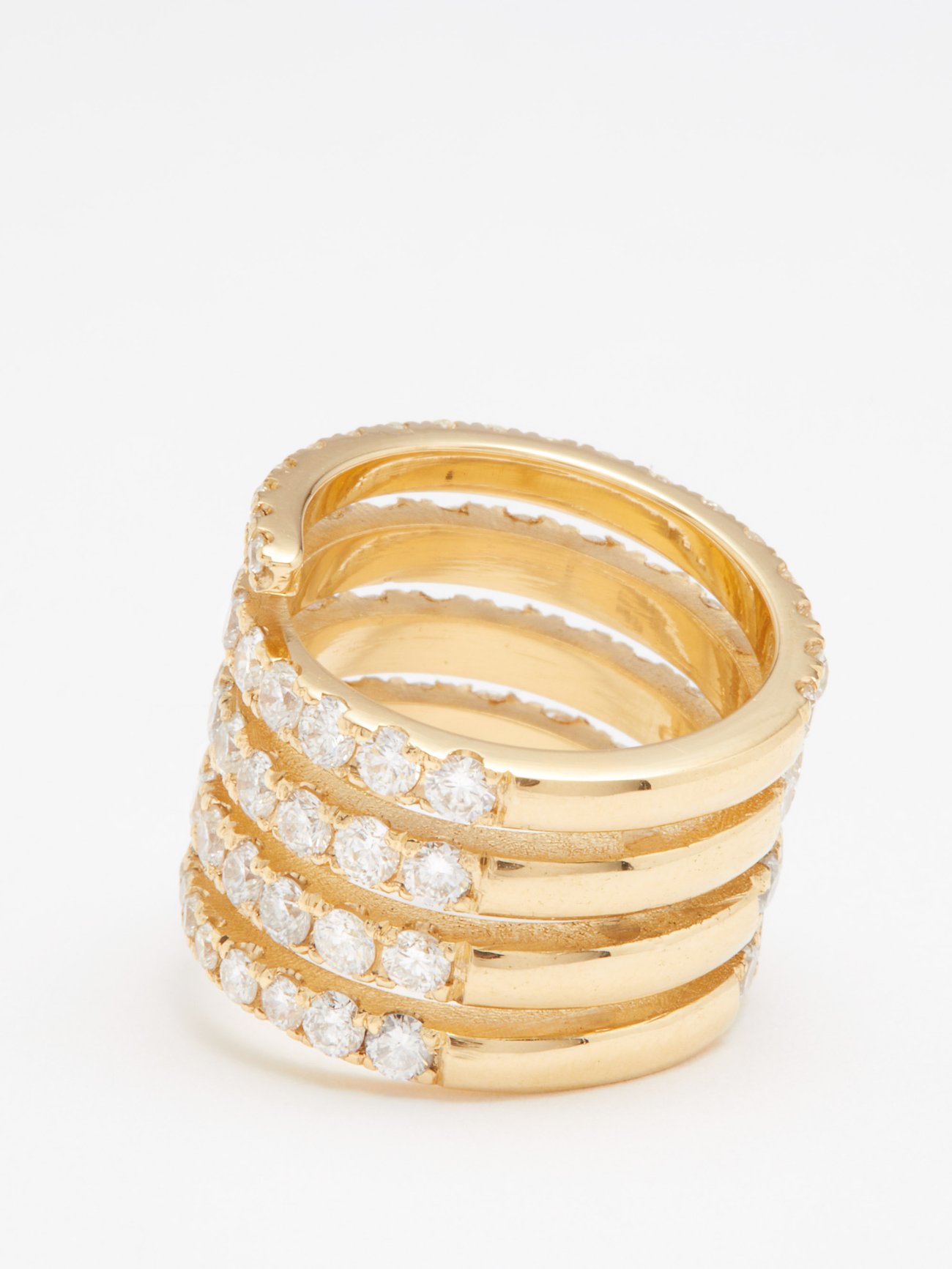14 Karat Gold Spiral Net Ring, Pinki For Sale at 1stDibs