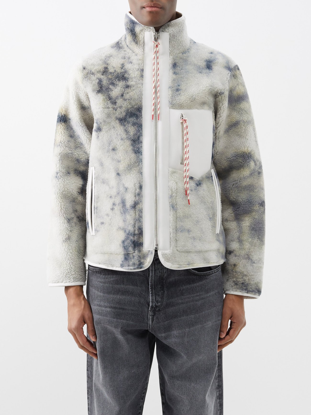 Tie-Dye Shearling Hoody - Men - Ready-to-Wear