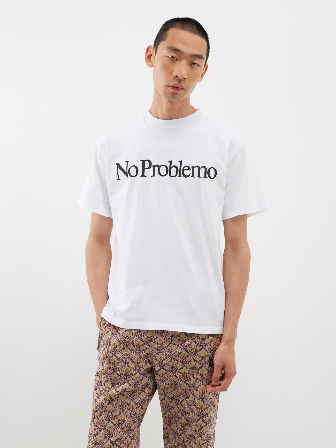 Fremragende overskydende is White No Problemo-print cotton-jersey T-shirt | Aries | MATCHESFASHION US