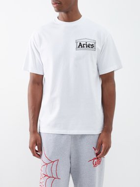 Aries Temple-print cotton-jersey T-shirt