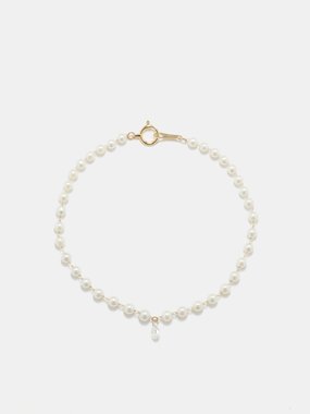 Mizuki Bracelet en or 14 carats, diamants et perles