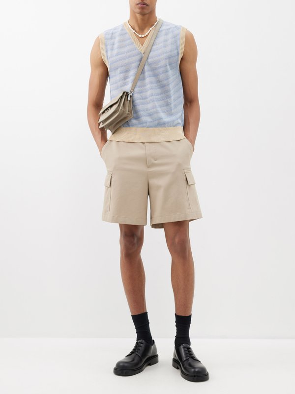 Blue Striped recycled-knit sweater vest, Our Legacy