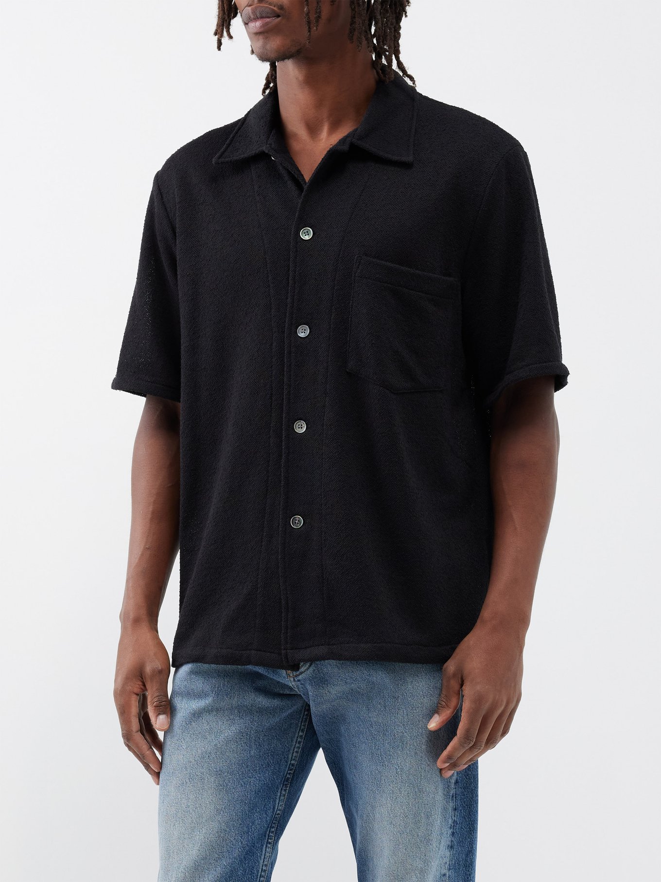 OUR LEGACY EVENING POLO SUPER BLACK 44-