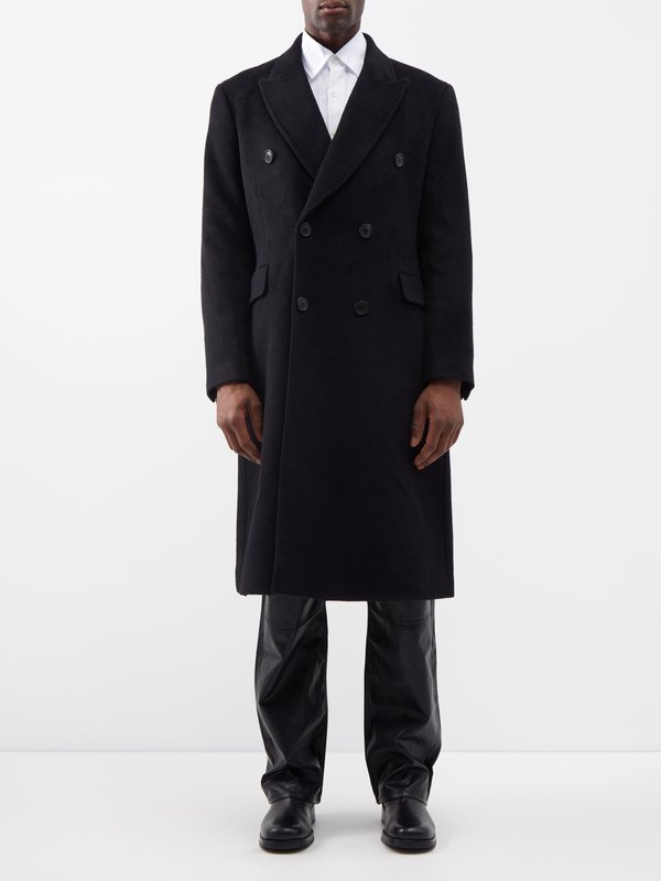 Black Whale double-breasted mohair-blend coat | Our Legacy 