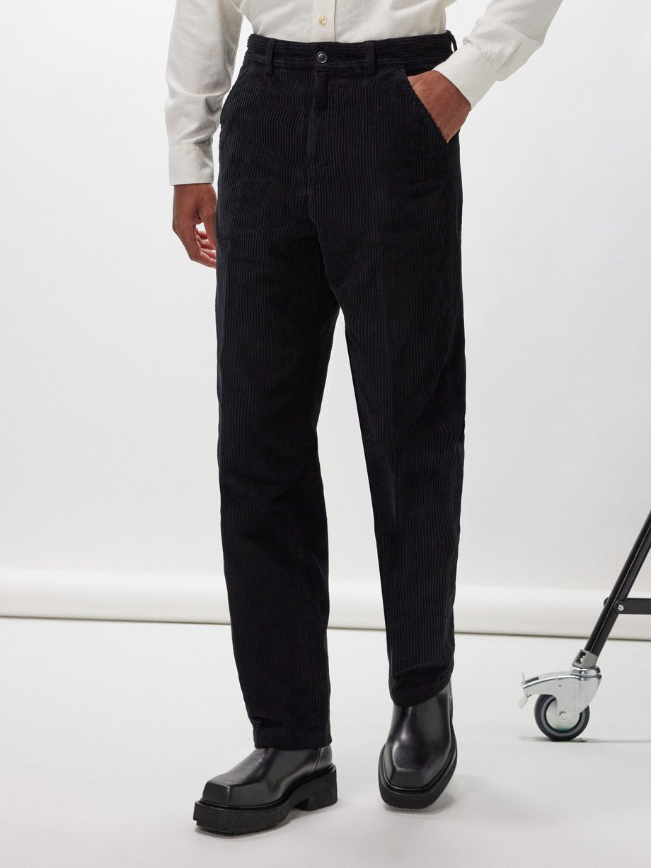 Brown Wide-leg cotton-corduroy trousers | Saint Laurent | MATCHES UK