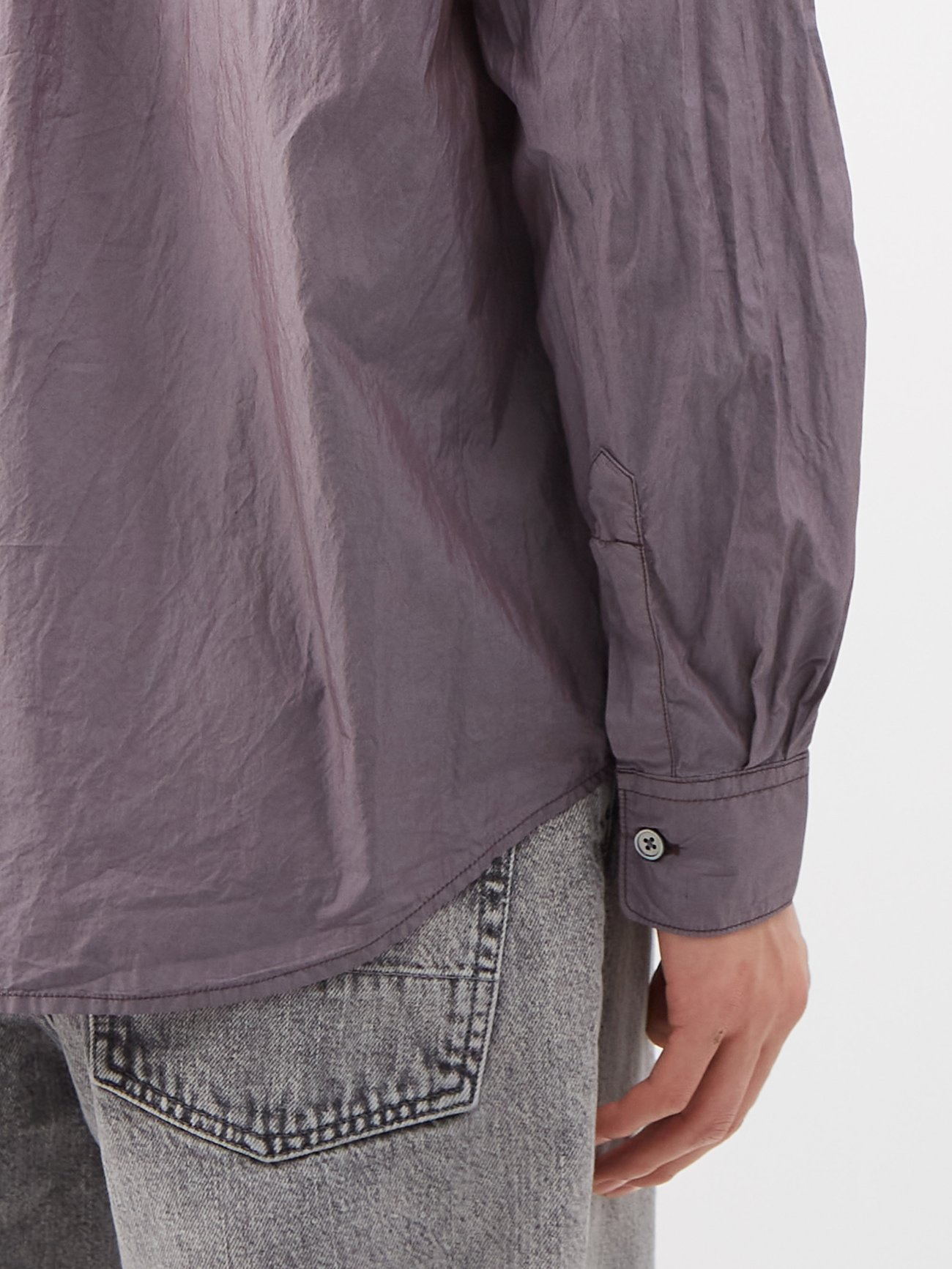 OUR LEGACY Our Legacy Coco 70s cotton-blend shirt Purple